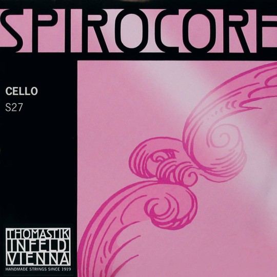 THOMASTIK Spirocore, Ré chrome tirant moyen pour violoncelle 