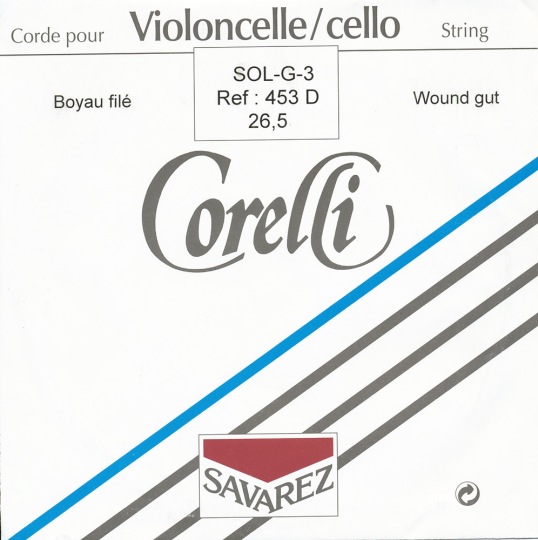 CORELLI , Sol boyau calibre 26 1/2, argent, pour violoncelle 