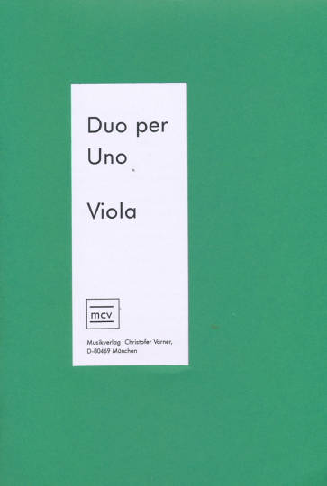 Duo per Uno Alto, partition avec CD pour piano et alto 