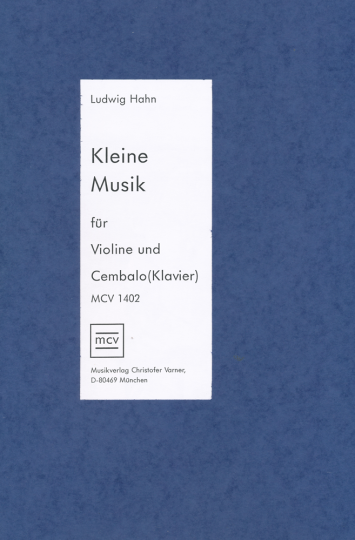 L.Hahn (1973), Kleine music, partition pour violon et piano ou clavecin 