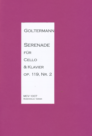 G.Goltermann (1824-1898), Serenade,partition pour violoncelle et piano 