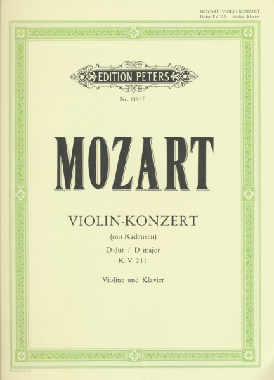 Mozart, Concerto pour violon Nr. 23, Ré majeur, K.V. 211 