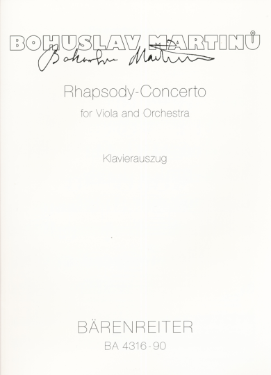 Martinu,  Rhapsody Concerto 