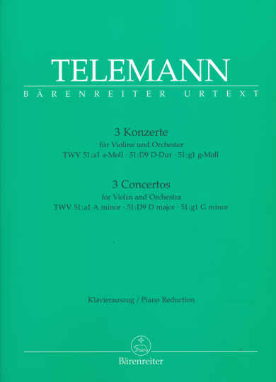 Telemann, 3 Concertos pour violon et orchestre 
