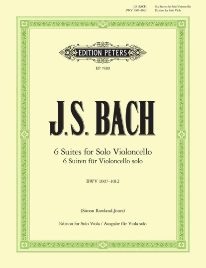 Bach, Suites pour Violoncelle (Édition pour alto solo) 