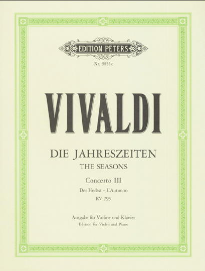 Vivaldi,  Concerto 'Les 4 saisons': L'Automne 