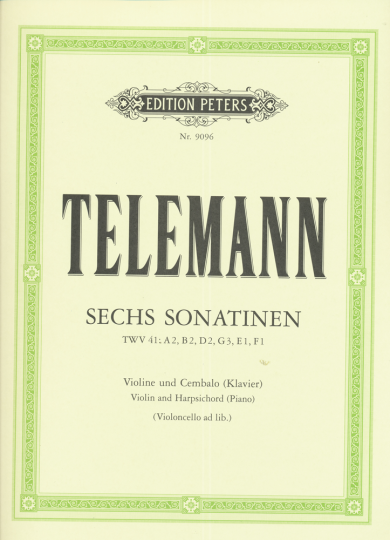 Telemann, Six Sonatines, TWV41: A2, B2, D2, G3, E1, F1 
