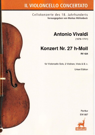Vivaldi, Antonio (1678–1741): Concerto Nr. 27 si mineur RV 424 - Partition 