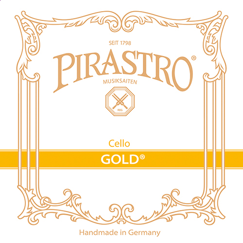 Pirastro Gold, jeu de cordes pour violoncelle, tirant moyen 