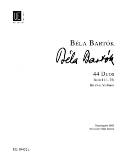 Béla Bartók 44 Duos pour 2 violons, volume 1 
